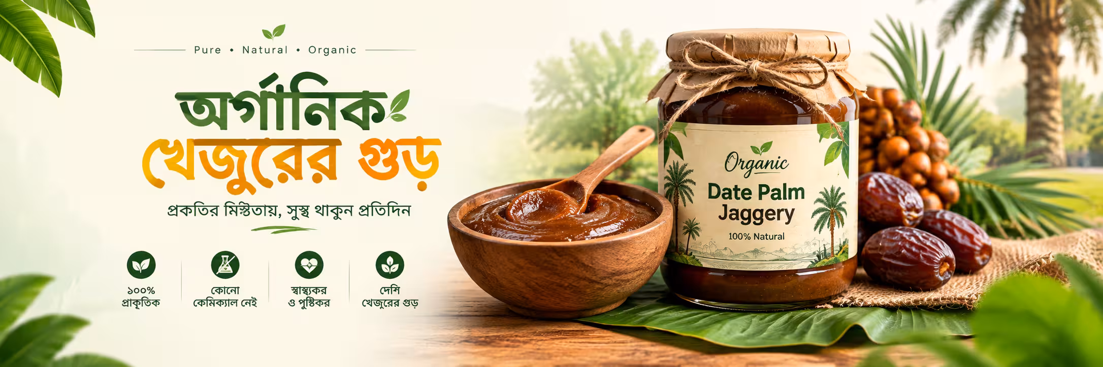 Organic Date Palm Jaggery Banner